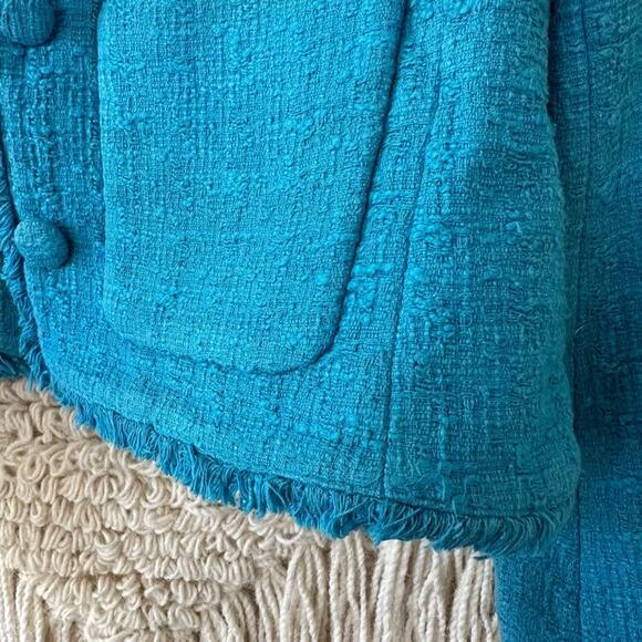 Proenza Schouler White Label Frayed Edge Cropped Jacket - Picture 8 of 11